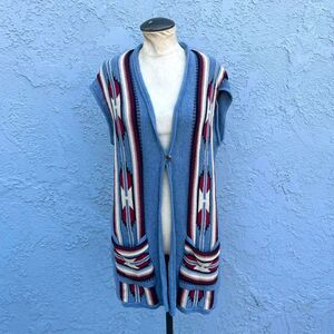 Chap Sweater Long Cardigan Vest